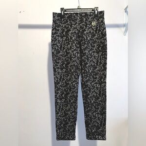 MICHAEL Michael Kors Women’s Stretch Pants, S, Cuffs, Black/White, Lace look